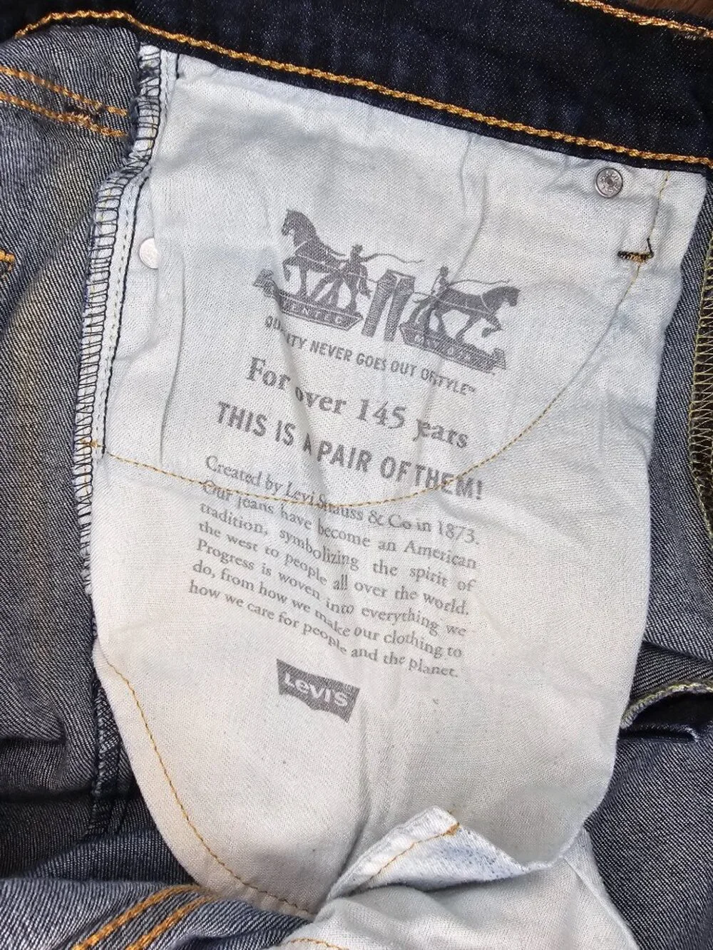 Levi’s 510 Skinny Fit Zipper Fly Jeans W36 L32 36x33 Dark Indigo Wash Blue Denim